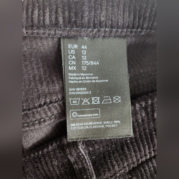 Black corduroy straight leg pants - Picture 12 of 12